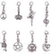 PandaHall 16 Stücke 8 Arten Reißverschluss Anhänger Perlen für Stricken Stich Häkeln Marker Geldbörse Charms DIY Armband Halskette Schmuck Machen