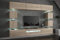 FURNITECH Wohnwand - Modern Wohnzimmer Schrankwand mit LED RGB, 16 Farben, Hängend, Regale und TV Schrank (Future C81-M-S3 1A - 257 cm)
