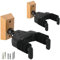 Guitar Wall Hanger Mount Stand for Acoustic and Electric Guitar, Ukulele, Bass, Banjo and Mandolin, Adjustable Hook Holder Rack with Real Wood Base and Black Cradle for Instrument Display 2 Pack