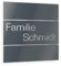 Graviers Design Plaque Numéro de Maison et Nom | Lettres personnalisables | 230 x 230 mm Gris anthracite métallisé | Acier inoxydable | Fabriqué en Allemagne