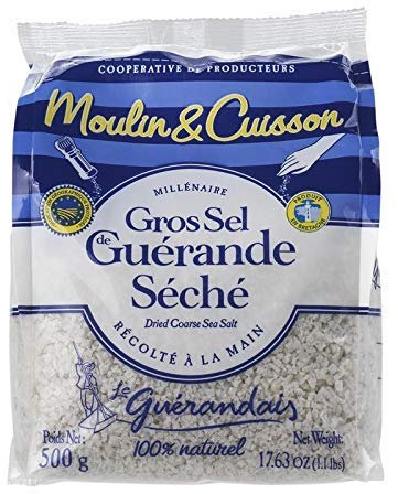 Gros Sel Séché Spécial Moulin Sachet 500G|Le Guerandais|(Lot De 2)|Best Deal