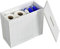 Taylor & Brown Slimline Wooden Bathroom Storage Unit, Toilet Roll Paper Cabinet, Compact Wooden Shaker Bathroom Box, Multi-Purpose Cleaning Tidy Box, White 37cm x 17cm x 33cm (Slim Storage Unit)