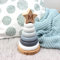 LittleStars Holz-Stapelturm mit Personalisierung I in Pastellfarben bemalt I fördert die motorische Entwicklung von Kindern I 18 x 9 cm I Altersempfehlung: 1+
