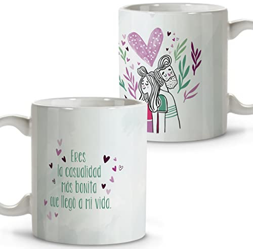 Taza de San Valentín para Parejas. Regalos 14 De Febrero. Pack Regalo Mujer. Tazas Originales Para Regalar. Regalos San Valentín Hombre Friki. Detalles Para Tu Pareja. Regalos Románticos y Divertidos.