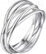 Supcare Eheringe Silber Damen Ringe 925 Silber Ringe 5er verflochten Ringe Engagement Ring Silber 925 Wedding Ring 5 in 1 Anxiety Relief Fidget Ring Vorsteckring Modeschmuck für Jahrestag
