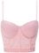 ORANDESIGNE Bustini e Corsetti da Donna Spaghetti Corsetto Reggiseno Bustino di Strass Y2K Crop Top Shapewear Tracolla Regolabile Sexy Push Up Body Shaper Bustier Clubwear A Rosa S