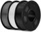 SUNLU PLA Filament Mehrfarbiges Set, Sauber Gewickelt 3D Drucker Filament PLA 1.75mm, Maßgenauigkeit +/- 0,02mm, Passend Für Sie Meisten FDM 3D Drucker, 1KG 3D Filament, 3 Pcs. (Schwarz+Weiß+Grau)