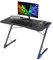 SFAREST Gaming Desk with LED Lights,Computer Gamer Table Workstation with Surface, Home Office Z-Shaped Racing Study Working Desk(110 x 60 x 78cm,without raised top)