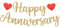 KatchOn, Happy Anniversary-Banner, glitzernd, goldfarben – kein Selbermachen, 2 Schnüre, 10 Fuß | Alles Gute zum Jubiläum Dekorationen für Party | „Happy Anniversary“-Schild für Hochzeitstag-Dekorat