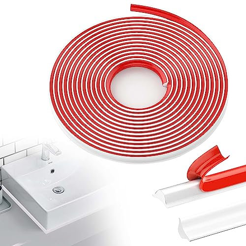 5 Meter 9x12mm Flexible Zierleisten Selbstklebend: Weiße Wandleiste Fliesenkantenleiste Paneelleiste Abschlussleiste für Wandkanten Fliesenkanten Boden Fenster Wandbordüre Schrank