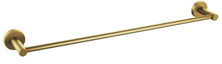 Aloni Handtuchhalter, Handtuchstange, 57 cm, Wandmontage, Gold Gebürstet | Rostfreie Metallstange mit 7,2 cm Ausladung, extra lang für Hand- und Badetücher, inklusive Befestigungsmaterial zur Montage