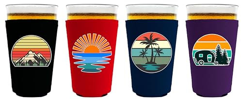 Retro Outdoor Designs Pint Glass Coolie 4 Pack