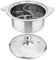 perfk Shabu Divisore Pentola Calda Cinese Pentola a Doppia Faccia Piano Cottura a Induzione Pentola a Gas Portatile Pentole Pentola per Cucina Domestica per, 18 cm con coperchio