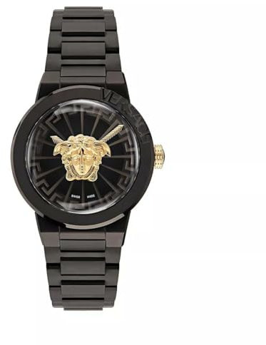 Versace Damen Swiss Made Quarzuhr aus Edelstahl mit Edelstahl-Armband - Medusa Infinite - VE3F00622