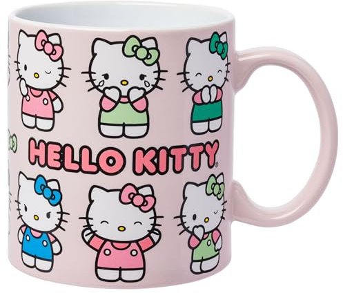 Silver Buffalo Sanrio Hello Kitty Various Emotions and Poses Mug, 20 Ounces