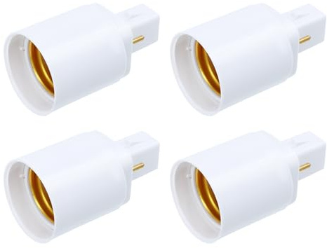 OSALADI 4 Stück G24D Auf E27 Lampenfassungsadapter 2-Pin Konverter Für Led Halogen Glühbirne Kleine Größe
