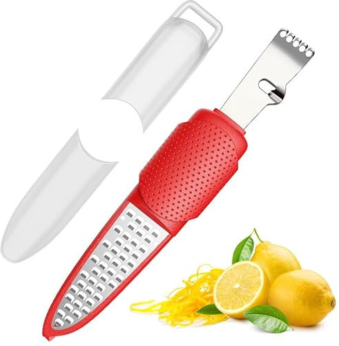 Pisol Zestenreißer Käsereibe Zitronenreibe, Parmesanreibe Zitronen Zester Küchenreibe Hobel Reibe Orangenschäle Citrus Peeling Messer Küche Gadgets Bar Zubehör