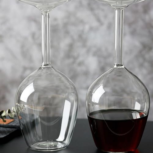 Generic IAY1FDMT56ST836D1 Lot de 2 verres à vin à l'envers, verres à l'envers uniques pour la Saint-Valentin, un anniversaire, un anniversaire de mariage, cadeau de mariage
