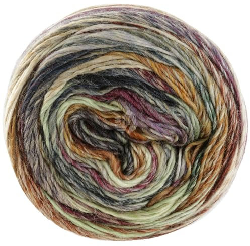 LANA GROSSA Colorissimo | Farbenfrohes Merino-Dochtgarn | Handstrickgarn aus 100% Schurwolle (Merino extrafein) | 100g Wolle zum Stricken & Häkeln | 300m Garn