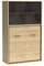 Vitrinenschrank Vitrine Highboard Sideboard Kommode Aufbewahrungsschrank Wohnzimmer Schrank in Eiche