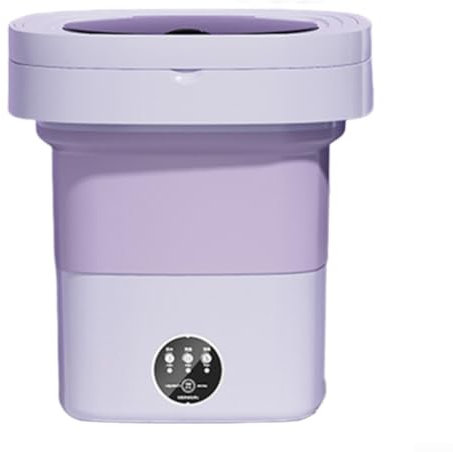 Mini lavatrice da 11 l, con centrifuga, tecnologia Blue Light, da campeggio, per appartamenti, dormitori, camper, colore: viola