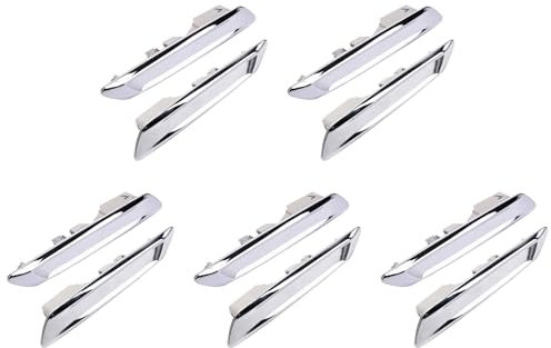 Lbvzxkad 10x Auto Vorne Links & Rechts Chrom KotflüGel Leiste für F10 F11 528I 535I 51137336645 51137336646
