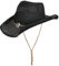Lipodo Western Strohhut Herren Damen Sommer schwarz L (58-59 cm)