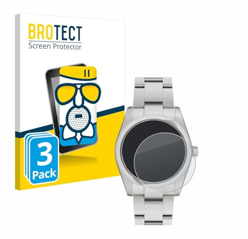 BROTECT Entspiegelungs Schutzglas für Rolex Oyster Perpetual 34 (3 Stück) Schutzfolie Panzer Folie Glas Matt [Extrem Kratzfest 9H, Anti-Reflex]
