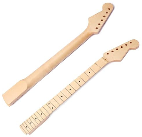 SXTYYH St Mástil De Guitarra Eléctrica 22 Trastes Arce Canadiense Cabeza De Pala Sin Terminar Cuello De Guitarra Accesorios Mástil De Repuesto for Guitarra
