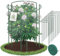 TTL GARDEN Strauchstützen 70cm x 40cm 10er Set + Klettband - Strauchstützen Stahl rostfrei Kunststoff beschichtet - Pflanzenhalter Staudenhalter Blumenhalter - Hortensie Rosen Pfingstrosen Ø5,5mm grün