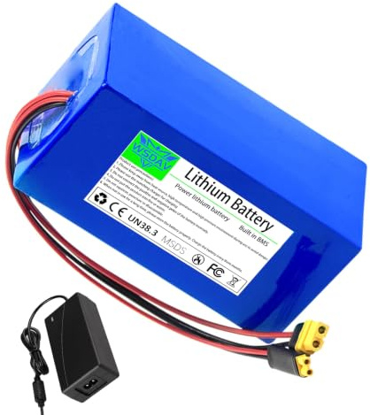 WSDAV 25.2V Lithium Battery 29.4V 24V Electric Scooter Battery 2Ah 4Ah 6Ah 8Ah 10Ah 12Ah 13Ah 15Ah 18Ah Replacement Batteries with Charger,24V(29.4V) 10Ah