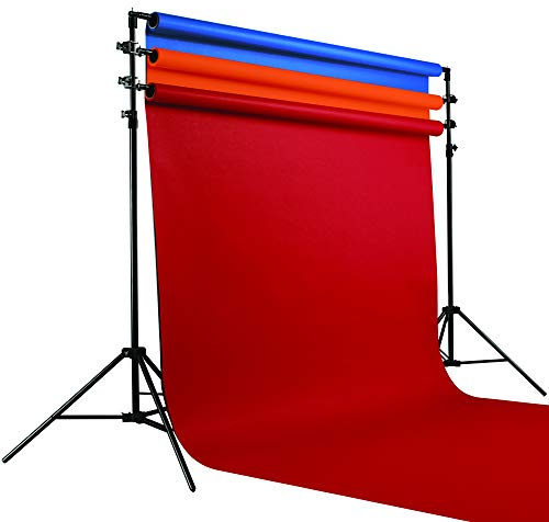 Savage Mehrfachständer, 4 Querstangen für Mehrere Backdrops, Backdrops für Fotoshootings, Fotorequisiten, Mattschwarz