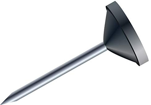Exacompta 14501E 100er Pack Flachkopfnadeln Ø5mm Spitzenläge 8 mm robust und praktisch schwarz