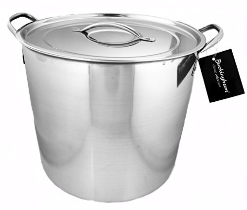 Buckingham Large Stock Pot with Stainless Steel Lid Premium Quality Multi Purpose Cooking Pot for Cooking Soups Stews & Brew Boiling 19 litre