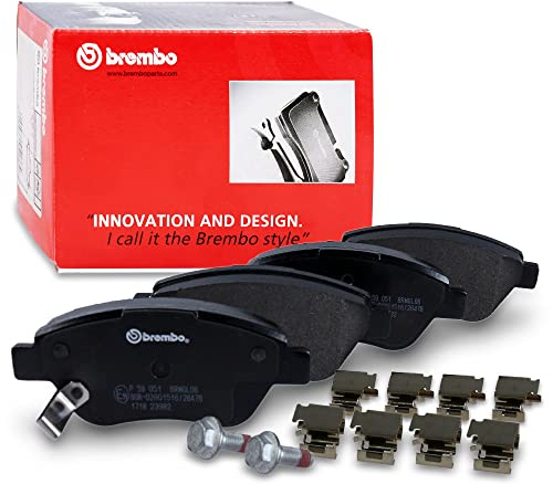 Brembo P 59 051 Bremsbelagsatz, Scheibenbremse - (4-teilig) | Kompatibel mit: OPEL ADAM, CORSA D, CORSA D Kasten/Schrägheck, VAUXHALL ADAM, CORSA Mk III, CORSAVAN Mk II Kasten/Schrägheck
