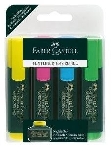 Textmarker 48 REFILL nachfüllbar, 4 Farben, im Etui, Menge: 4 (Neu)