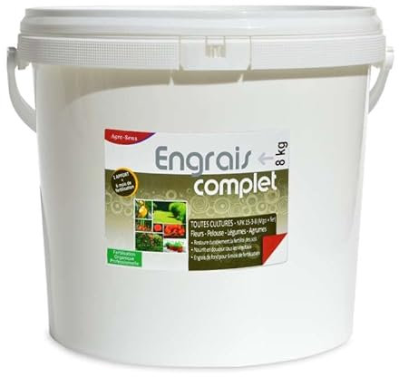 Agro Sens Engrais Biologique Complet pour Légumes, Fleurs, Fruits Seau 8 kg AG-ENCOR8