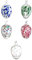 Glas Ostereier Ostern Osterei 1Set = 5 Stück Glas, versch. Farben mundgeblasen Lauscha