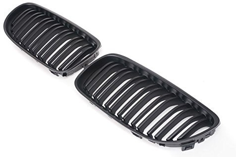 Kühler- Sport- Front- Doppel- Rippen- Grill Schwarz Matt Eintragungsfrei Set