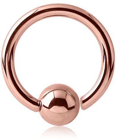 eeddoo Piercing-Ring BCR Klemmring Rosegold Edelstahl Stärke: 1,2 mm Durchmesser: 16 mm 4 mm