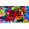 murando - Fototapete XXL Graffiti 500x280 cm - Foto Tapete Schlafzimmer Wohnzimmer Moderne Vliestapete XXL Wandtapete Motivtapeten Bildtapete 3d Effekt Wand Dekoration - bunt Chili i-A-0114-a-a