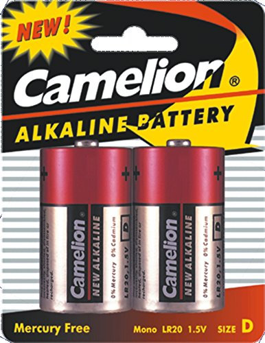 Camelion 59831 Pack 2 Batterien Alkaline Universal LR20 1,5 V 16500 mAh