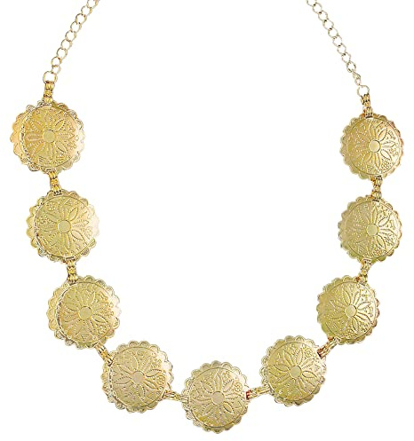 W WIDMANN MILANO Party Fashion - Goldene Medaillon-Kette | Schmuck-Accessoire für Antike, Rom, Karneval und Mottoparty