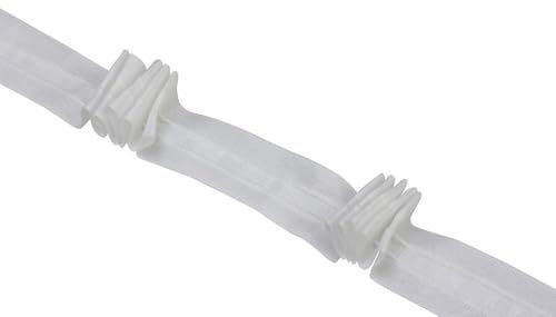 GARDINIA Faltenband für Gardinen und Vorhänge, 5 Falten, 10 m Länge, Polyester, Weiß