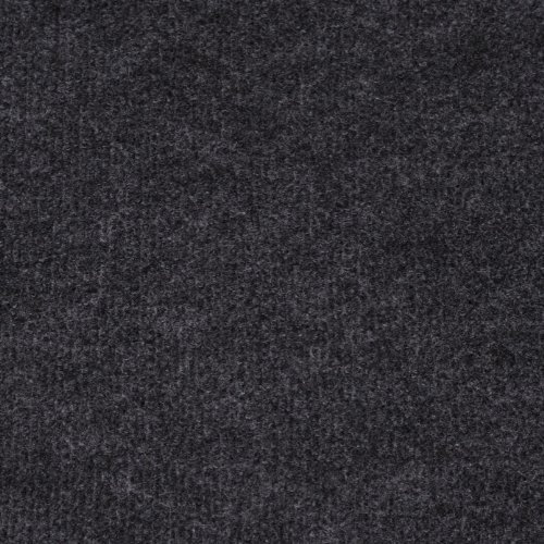 Cord Carpet, Anthracite Black, Cheap Thin Flooring - 4m x 4m