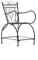 CLP Gartenstuhl Sheela im Landhausstil mit Metallgestell, bequemen Armlehnen, robust und wetterfestem Design, Farbe:Bronze