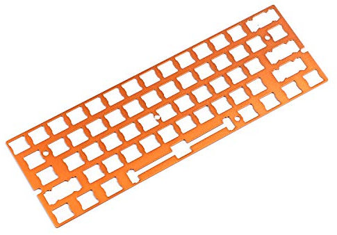 NPKC ANSI Anodized Aluminum Positioning Board Plate Support for GH60 60% Keyboard DIY Support Costar Stabilizers Cherry PCB Stabilizers(Orange)