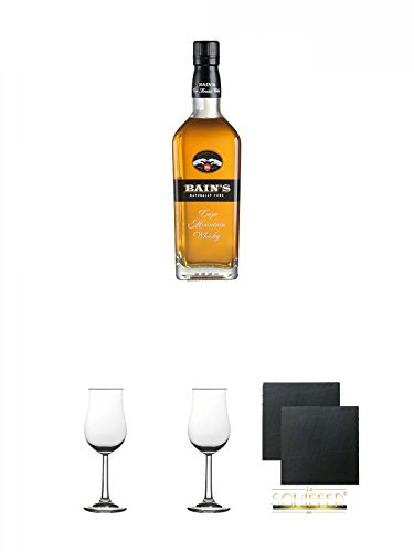 Bains Cape Mountain Whisky South Africa 0,7 Liter Geschenkset mit Gläsern und Untersetzern