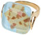 SB24 Femme Argent 925 Argent plaqué or bleu/vert Verre de Murano