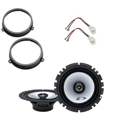 Kit 2 Casse coassiali Per Fiat Panda dal 2003 al 2012 Qualità Con Adattatori E Supporti Altoparlanti Alpine Predisposizione Posteriore